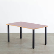 THE TABLE / リノリウム レッド・オレンジ系 × Black Steel