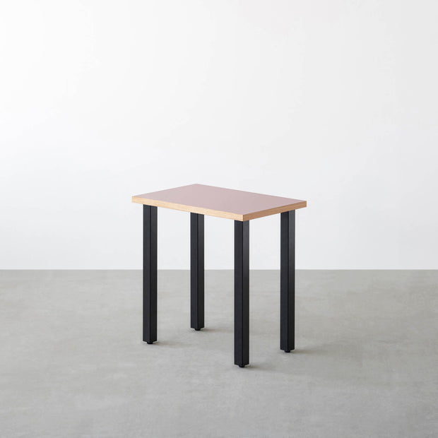THE TABLE / コンパクトデスク リノリウム 全32色 × Black Steel