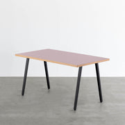THE TABLE / リノリウム レッド・オレンジ系 × Black Steel