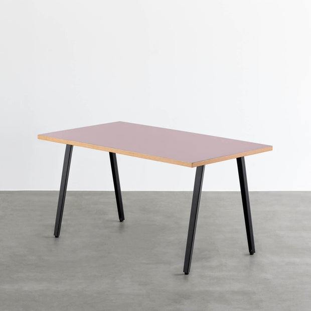 THE TABLE / リノリウム レッド・オレンジ系 × Black Steel
