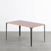 THE TABLE / リノリウム レッド・オレンジ系 × Black Steel