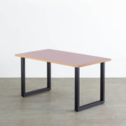 THE TABLE / リノリウム レッド・オレンジ系 × Black Steel