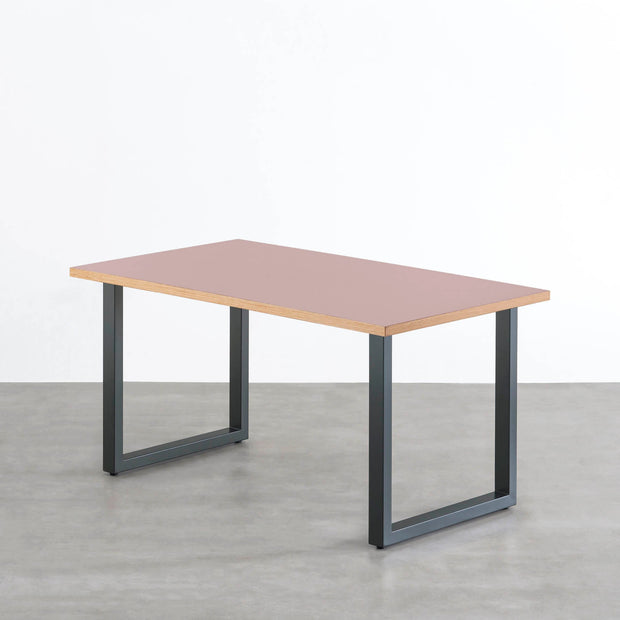 THE TABLE / リノリウム レッド・オレンジ系 × Colored Steel 全8色　NATURE