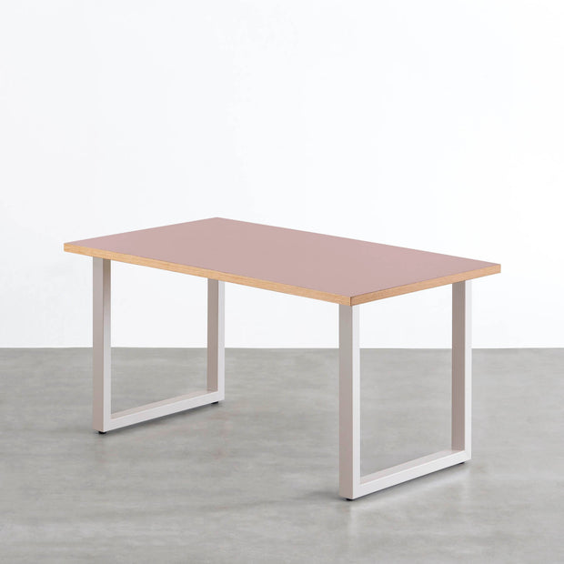 THE TABLE / リノリウム レッド・オレンジ系 × Colored Steel 全8色　NATURE