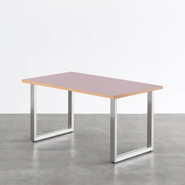 THE TABLE / リノリウム レッド・オレンジ系 × Stainless