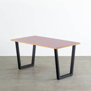 THE TABLE / リノリウム レッド・オレンジ系 × Black Steel