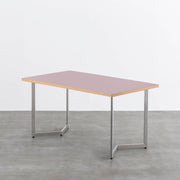THE TABLE / リノリウム レッド・オレンジ系 × Stainless