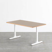 THE TABLE / リノリウム ブラック・ブラウン系 × White Steel
