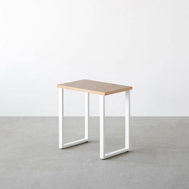 THE TABLE / コンパクトデスク リノリウム 全32色 × White Steel