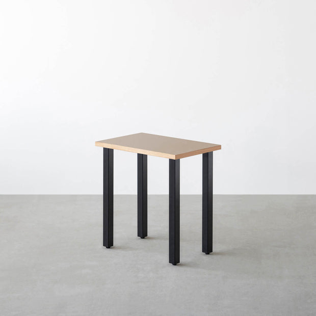 THE TABLE / コンパクトデスク リノリウム 全32色 × Black Steel