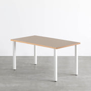 THE TABLE / リノリウム ブラック・ブラウン系 × White Steel