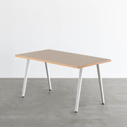 THE TABLE / リノリウム ブラック・ブラウン系 × White Steel