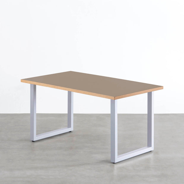 THE TABLE / リノリウム ブラック・ブラウン系 × Colored Steel 全8色　NATURE