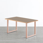 THE TABLE / リノリウム ブラック・ブラウン系 × Colored Steel 全8色　NATURE