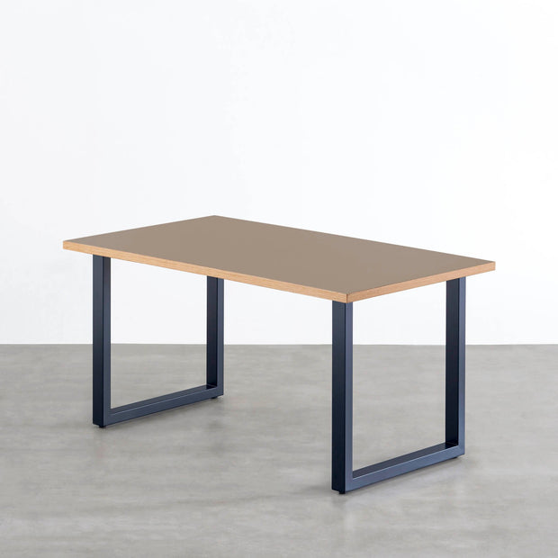 THE TABLE / リノリウム ブラック・ブラウン系 × Colored Steel 全8色　NATURE