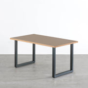 THE TABLE / リノリウム ブラック・ブラウン系 × Colored Steel 全8色　NATURE