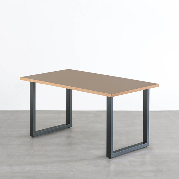THE TABLE / リノリウム ブラック・ブラウン系 × Colored Steel 全8色　NATURE