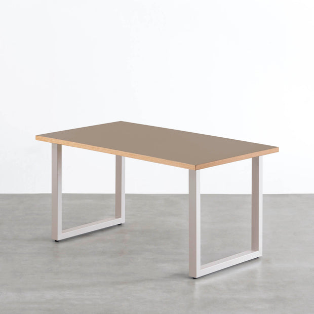 THE TABLE / リノリウム ブラック・ブラウン系 × Colored Steel 全8色　NATURE