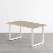 THE TABLE / リノリウム ブラック・ブラウン系 × White Steel
