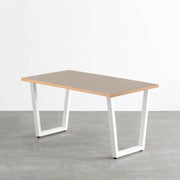 THE TABLE / リノリウム ブラック・ブラウン系 × White Steel