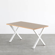 THE TABLE / リノリウム ブラック・ブラウン系 × White Steel