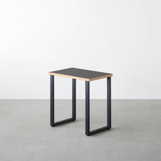 THE TABLE / コンパクトデスク リノリウム 全32色 × Black Steel
