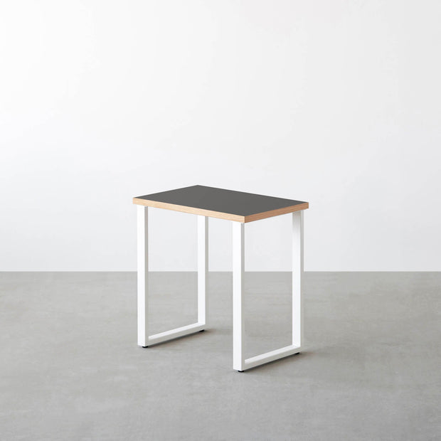 THE TABLE / コンパクトデスク リノリウム 全32色 × White Steel