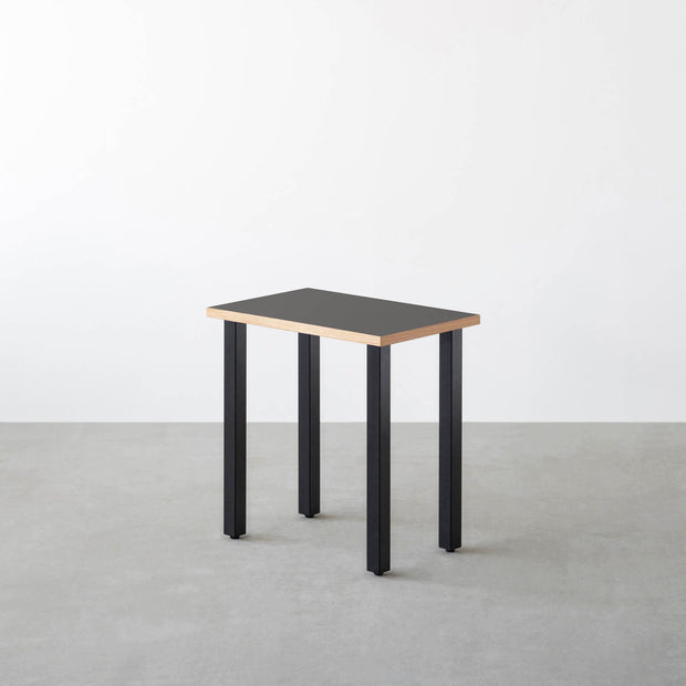 THE TABLE / コンパクトデスク リノリウム 全32色 × Black Steel