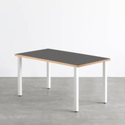 THE TABLE / リノリウム ブラック・ブラウン系 × White Steel