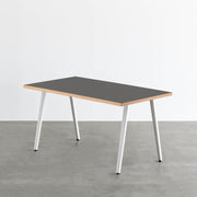 THE TABLE / リノリウム ブラック・ブラウン系 × White Steel