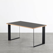THE TABLE / リノリウム ブラック・ブラウン系 × Black Steel