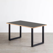 THE TABLE / リノリウム ブラック・ブラウン系 × Black Steel