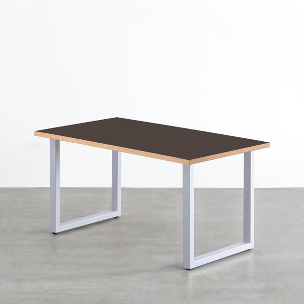 THE TABLE / リノリウム ブラック・ブラウン系 × Colored Steel 全8色　NATURE