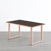 THE TABLE / リノリウム ブラック・ブラウン系 × Colored Steel 全8色　NATURE