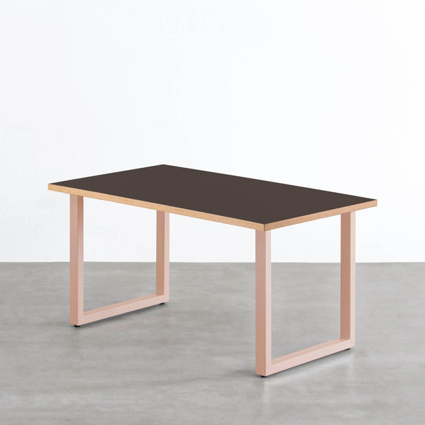 THE TABLE / リノリウム ブラック・ブラウン系 × Colored Steel 全8色　NATURE