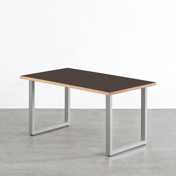 THE TABLE / リノリウム ブラック・ブラウン系 × Colored Steel 全8色　NATURE