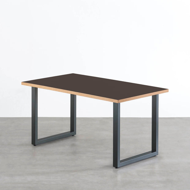 THE TABLE / リノリウム ブラック・ブラウン系 × Colored Steel 全8色　NATURE