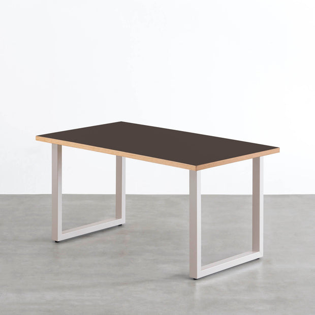 THE TABLE / リノリウム ブラック・ブラウン系 × Colored Steel 全8色　NATURE