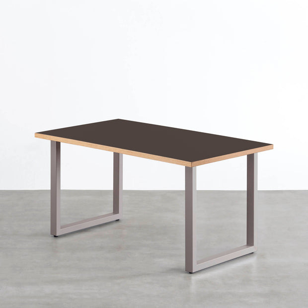 THE TABLE / リノリウム ブラック・ブラウン系 × Colored Steel 全8色　NATURE