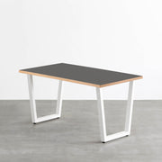 THE TABLE / リノリウム ブラック・ブラウン系 × White Steel