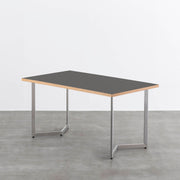 THE TABLE / リノリウム ブラック・ブラウン系 × Stainless