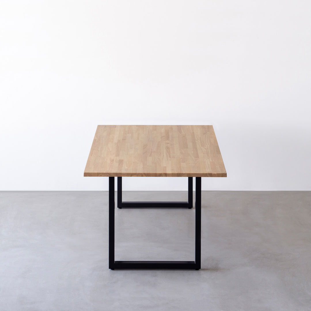 THE TABLE / ラバーウッド アッシュグレー × Black Steel × W181