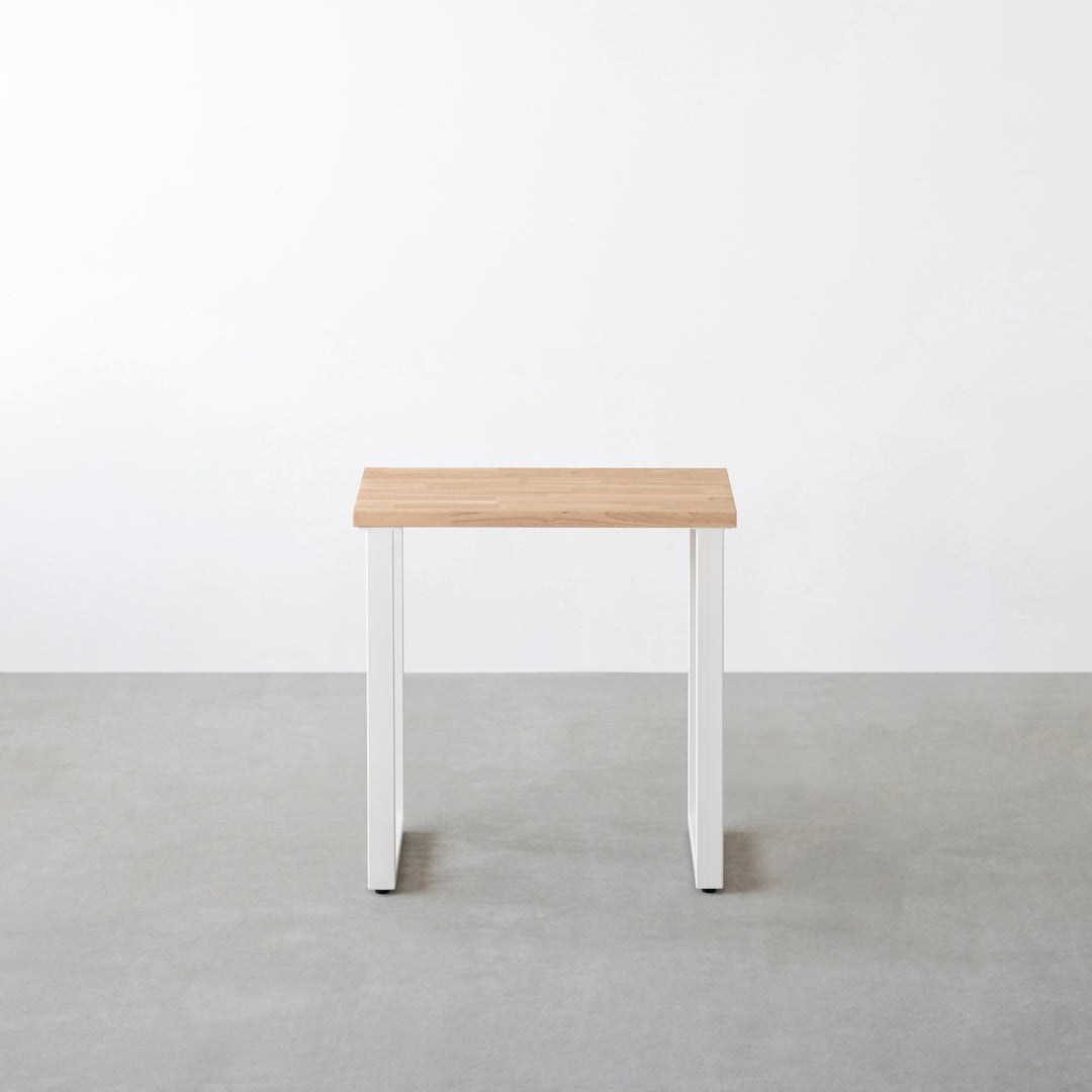 KANADEMONO コンパクトデスク ラバーウッド アッシュグレー THE TABLE / コンパクトデスク ラバーウッド アッシュグレー × White