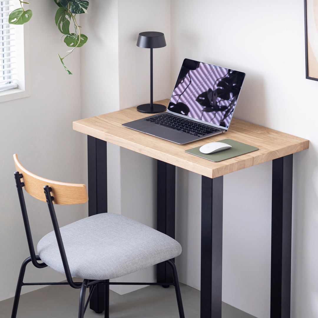 THE TABLE / コンパクトデスク ラバーウッド アッシュグレー × Black