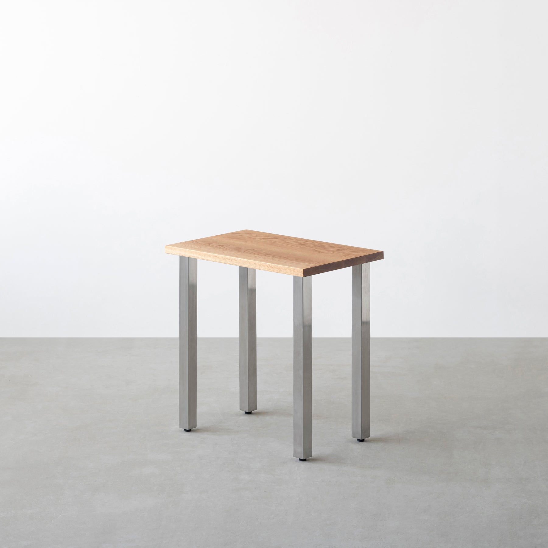 THE TABLE / コンパクトデスク 無垢 ホワイトオーク × Stainless