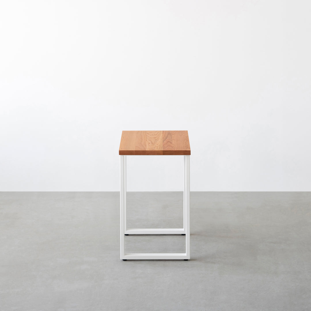 THE TABLE / コンパクトデスク 無垢 ブラックチェリー × White Steel