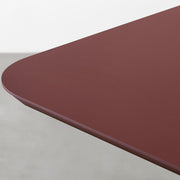 KANADEMONOのFENIX ボルドーの天板を使用したテーブル（天板角）