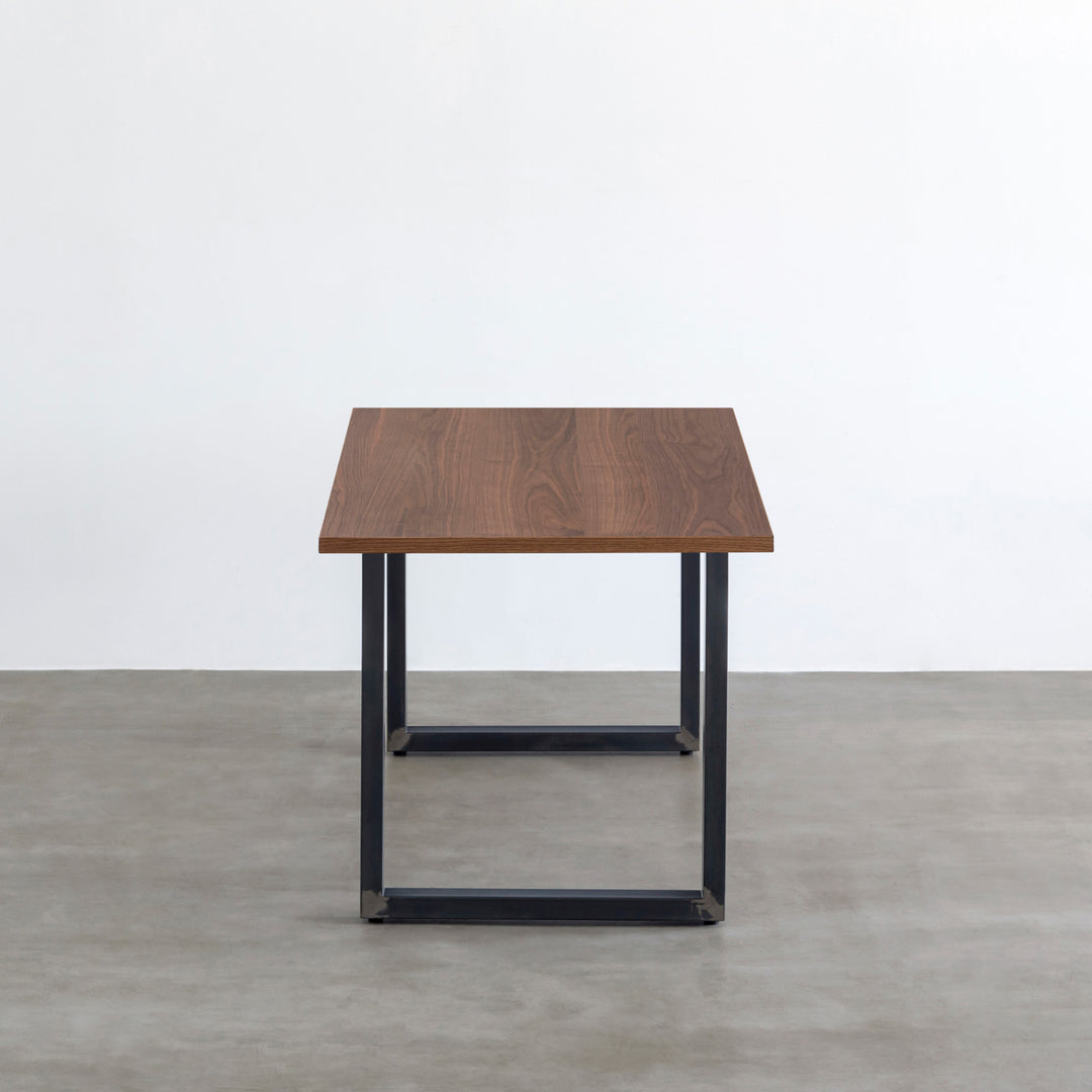 THE TABLE / ウォルナット × Black Steel（クリア塗装） – KANADEMONO