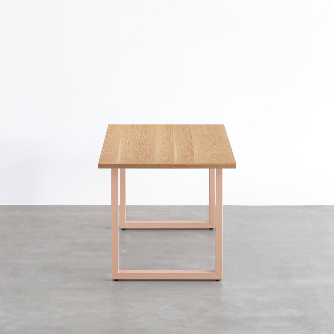 THE TABLE / ラバーウッド ナチュラル × Colored Steel 全8色