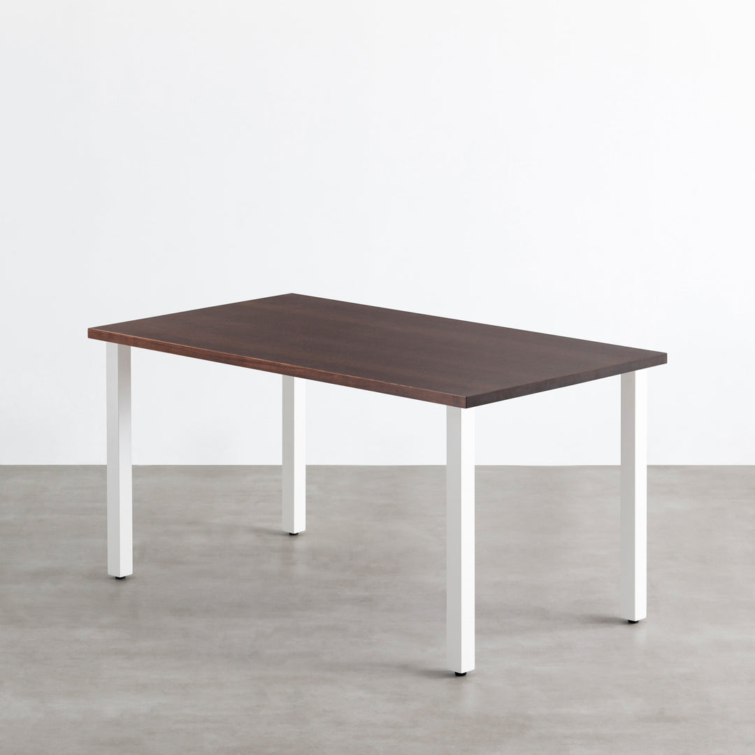 Kanademono TABLE テーブル ラバーウッド White Steel Kanademono_RubberwoodTableNatu